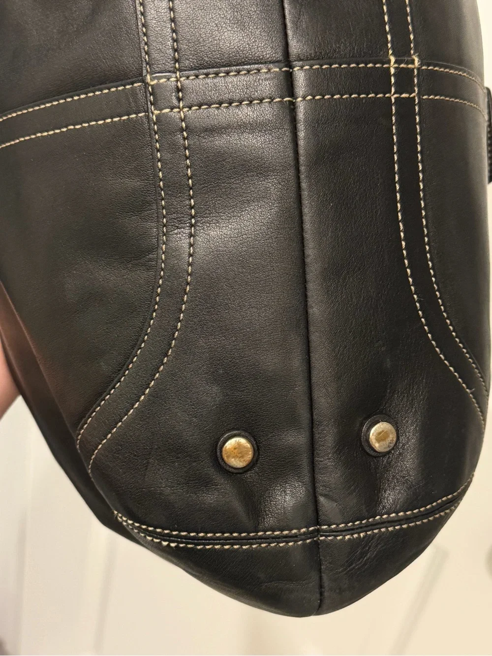 Coach SoHo Black Leather XL Shoulder Bag VINTAGE